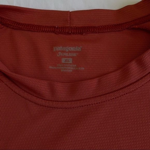 ❤️ PATAGONIA Orange Daily Capilene Short Sleeves Shirt J31 - Picture 3 of 7